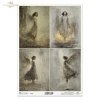 anioły, kobiece postacie, skrzydła, zwiewne suknie, melancholia, gotyk, vintage, postarzany papier*angels, female figures, wings, flowing dresses, melancholy, gothic, vintage, aged paper